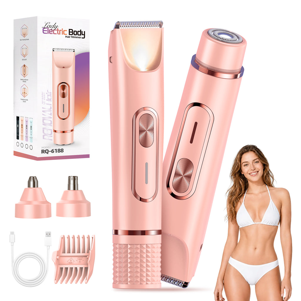JTF Smyeviva Bikini Trimmer for Women 4 in 1 Women's Painless Electric Razor Cordless Body Shaver with Ceramic Blade Replaceable Lady Razor IPX7