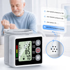 AlphaGeek Wrist Blood Pressure Monitors Portable Wrist Digital BP Machine Cuff with LED Backlit Display for Dual Users BP Monitor for Home Travel