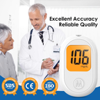 Smyeviva Blood Glucose Monitor Kit, Glucometer with 100 Test Strips and 100 Lancets for Home Use