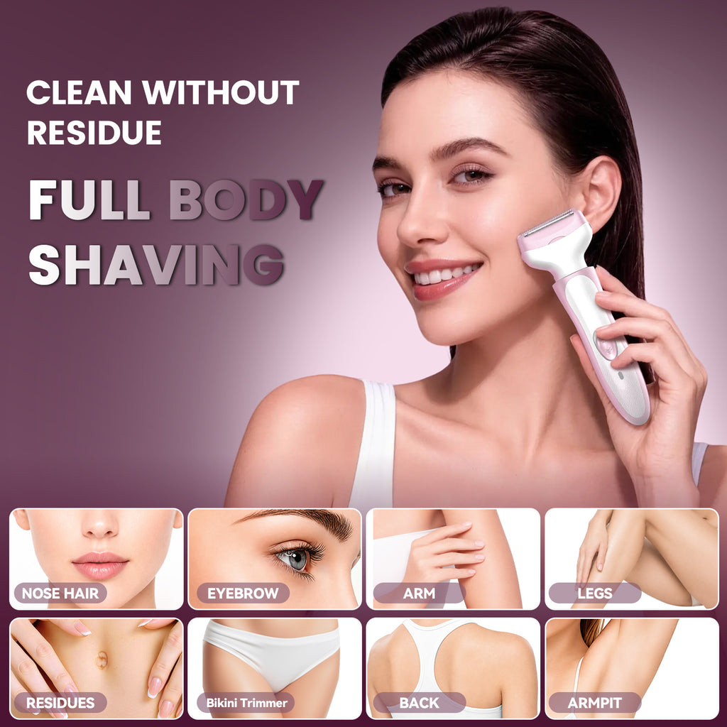 smyeviva 5 in 1 electric razor for women electric bikini trimmer rechargeable cordless painless shaver for women