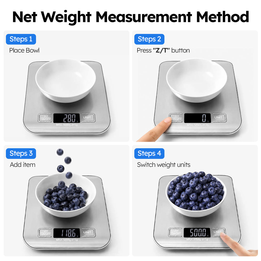 Smyeviva Food Scale Digital Kitchen Scale for Weight Loss Cooking Baking 22lb with LCD Display