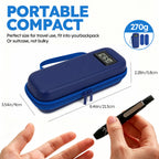 Smyeviva Insulin Cooler Travel Case Temperature Display with 2 TSA Approved Ice Packs Insulin Pen Cooler Case for Diabetic Insulin and Peptide Medication Cases (Blue)