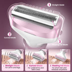 smyeviva 5 in 1 electric razor for women electric bikini trimmer rechargeable cordless painless shaver for women