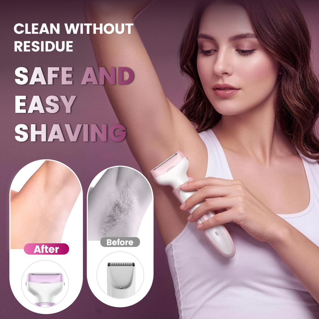 smyeviva 5 in 1 electric razor for women electric bikini trimmer rechargeable cordless painless shaver for women