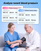 AlphaGeek Blood Pressure Monitor, Upper Arm Blood Pressure Machine for Home Use, Adjustable BP Cuff 8.6"-16.5", FDA Approved, Two Power Supply, Large LCD Display for 2 Users