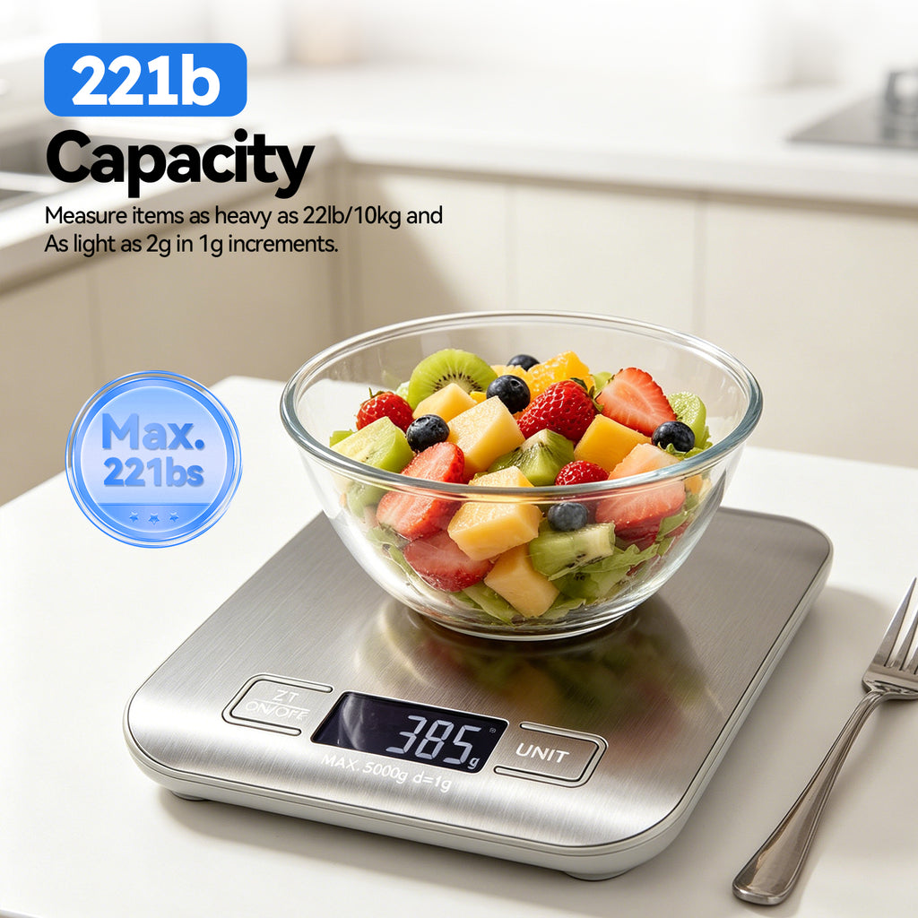 Smyeviva Food Scale Digital Kitchen Scale for Weight Loss Cooking Baking 22lb with LCD Display