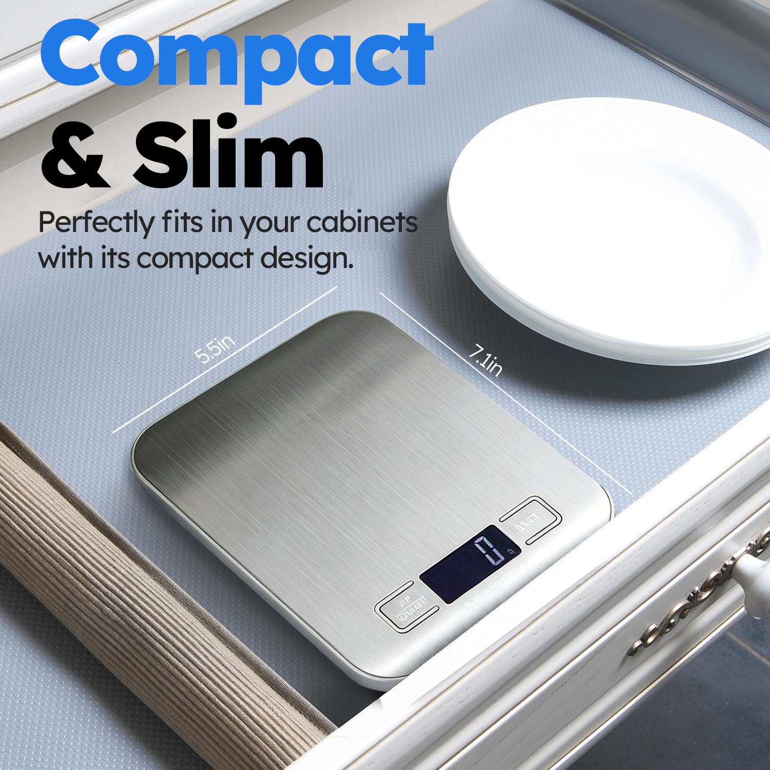 Smyeviva Food Scale Digital Kitchen Scale for Weight Loss Cooking Baking 22lb with LCD Display